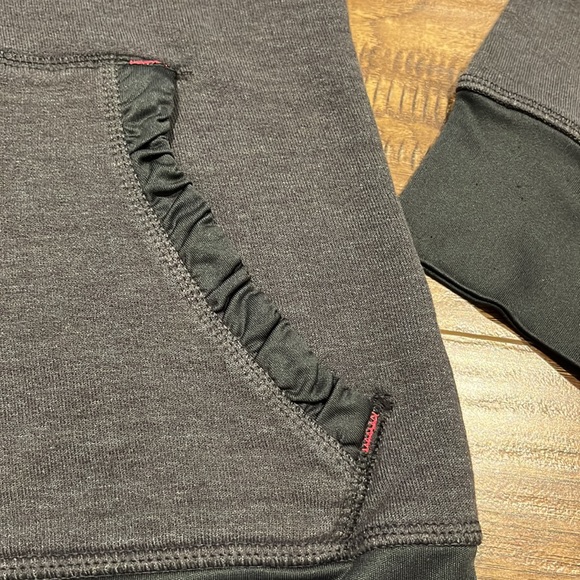 Champion grey and pink ruffle pouch hoodie - Picture 4 of 11